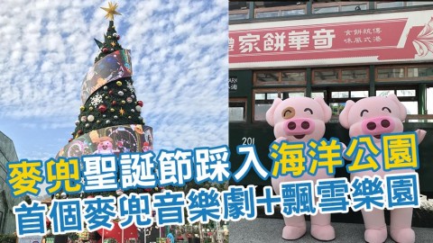 海洋公園聖誕飄雪樂園 麥兜音樂劇+40呎高放閃聖誕樹