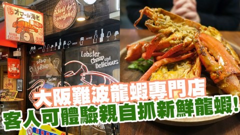 難波龍蝦專門店海老バル SHRIMP SHRIMP 客人親自抓新鮮龍蝦、即抓即煮！