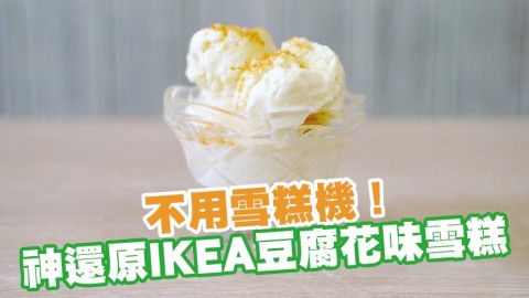 不用雪糕機！4步輕鬆完成甜品食譜 神還原IKEA豆腐花味雪糕