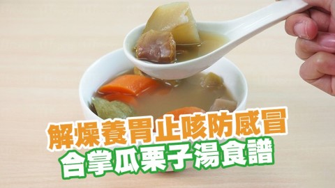 轉季滋潤湯水！解燥養胃止咳防感冒 合掌瓜栗子湯食譜