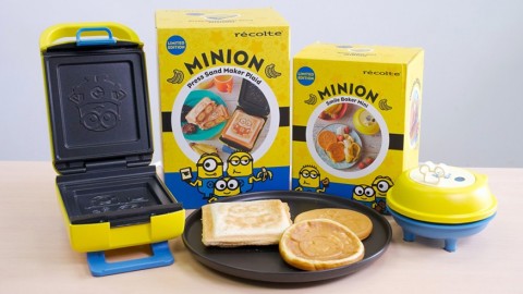 香港都買到啦！日本récolte聯乘Minions推限定版厚燒格子三文治機+迷你鬆機　屋企自製可愛Minions圖案pancake／三文治