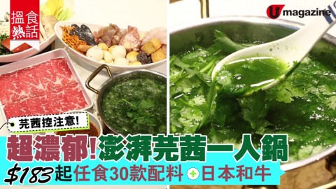 【搵食熱話】芫茜控注意！超濃郁澎湃芫茜一人鍋