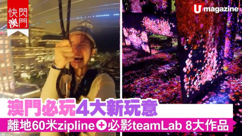 【短線特搜】澳門必玩4大新玩意 離地60米zipline、必影teamLab 8大作品